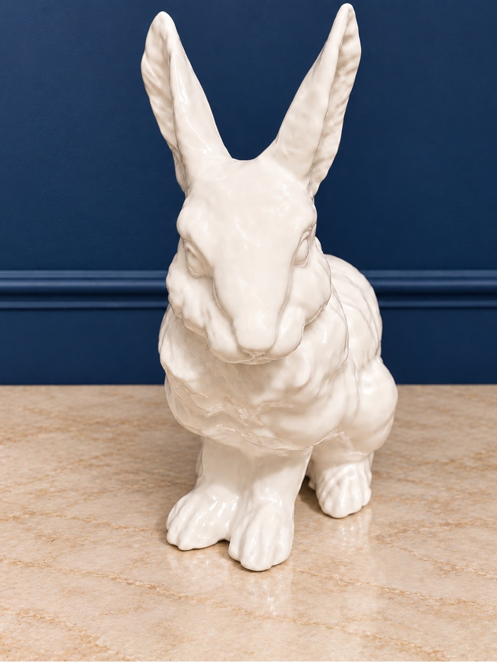 Goebel West Germany White Porcelain Rabbit Figurine